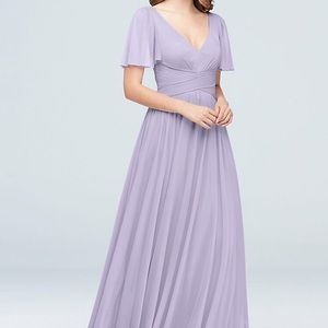 Iris crisscross mesh flutter sleeve  dress